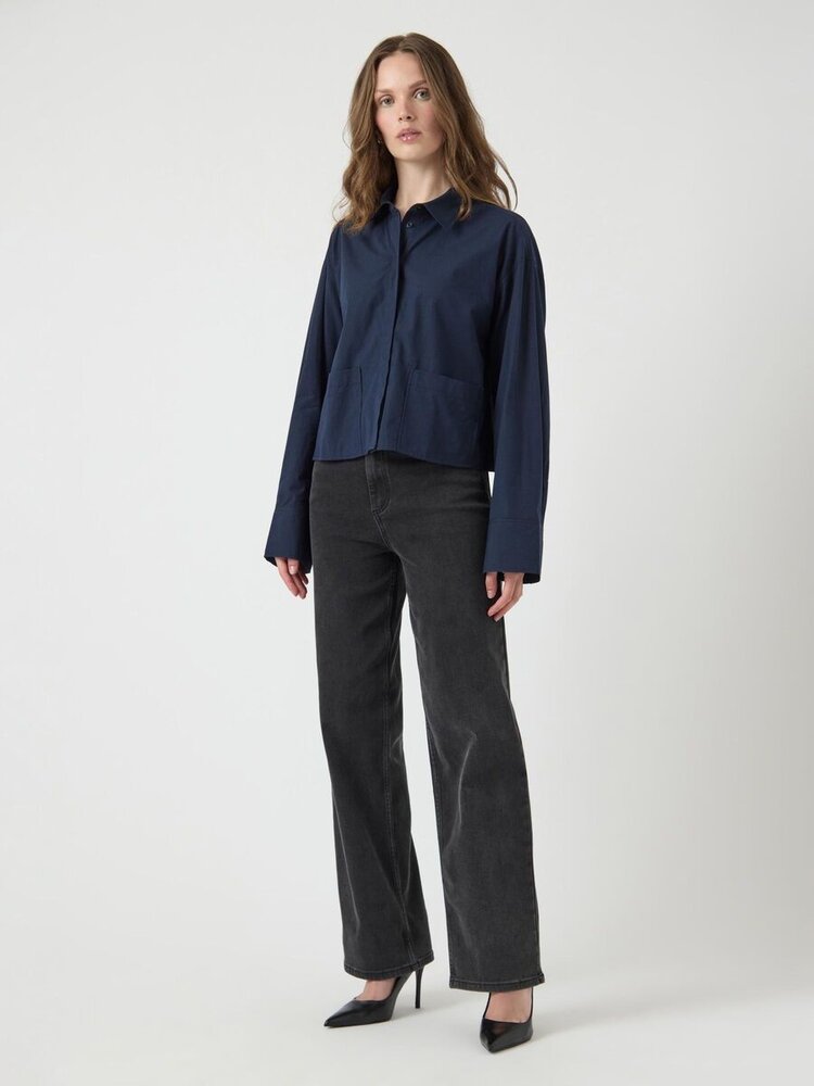 Y.A.S Lee Short Shirt - Navy Blazer