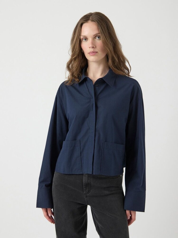 Y.A.S Lee Short Shirt - Navy Blazer