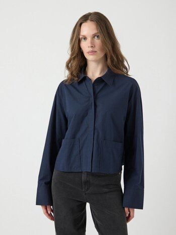 Y.A.S Lee Short Shirt - Navy Blazer