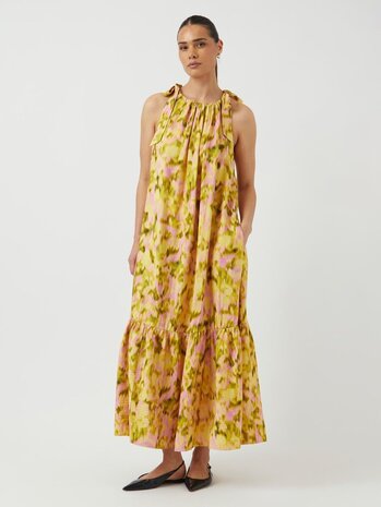 Y.A.S Marinna SL Ankle Dress - French Vanilla Marinna print