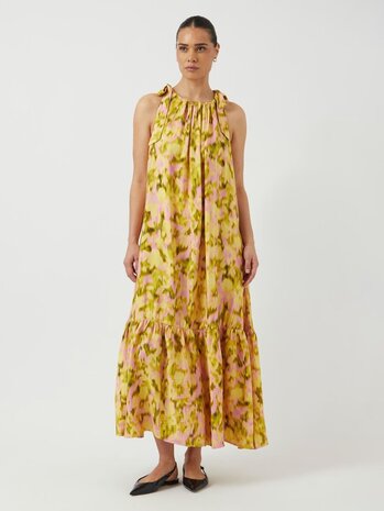 Y.A.S Marinna SL Ankle Dress - French Vanilla Marinna print