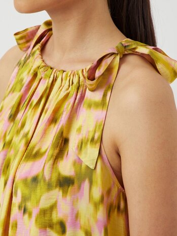 Y.A.S Marinna SL Ankle Dress - French Vanilla Marinna print