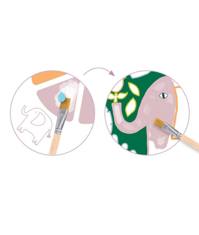 Djeco Schilderen met een Palet - Wilde Dieren