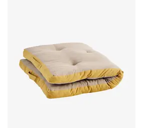 Madam Stoltz Matraskussen - Taupe, mustard