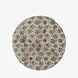 Madam Stoltz Round cotton chair pad - Sand, grey, black Madam Stoltz Round cotton chair pad - Sand, grey, black
