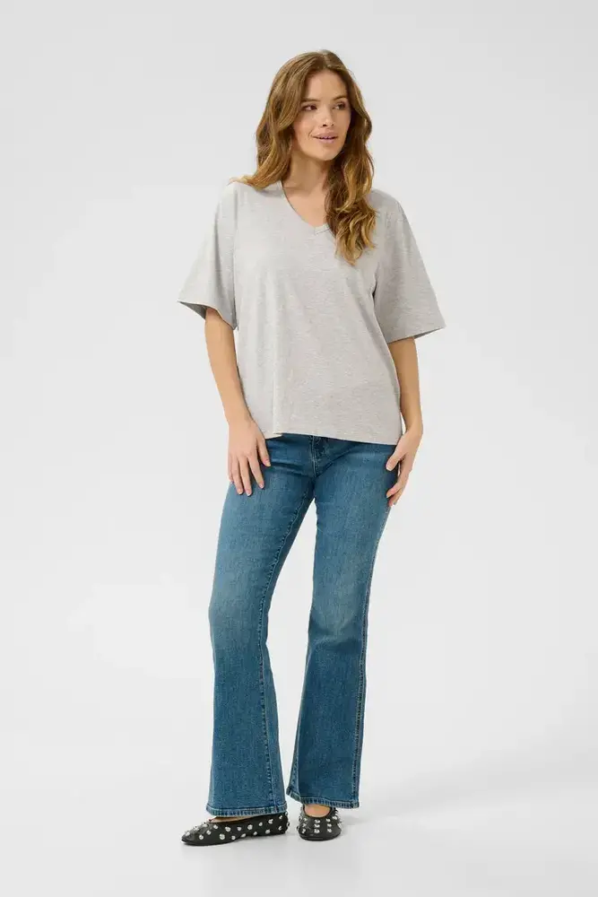 Culture Base Gith VN Tee - Light Grey Melange