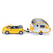 Siku VW Beetle cabriolet met caravan Siku VW Beetle cabriolet met caravan