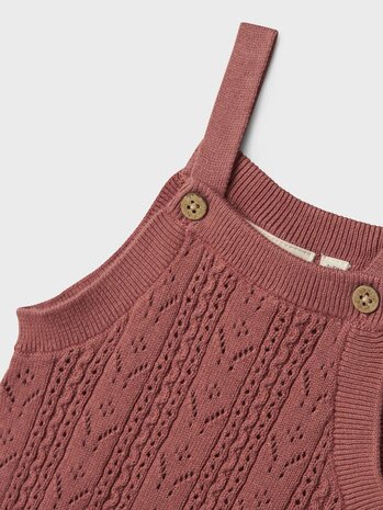 Lil' Atelier Kajsa Knit Overall - Withered Rose