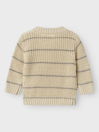Lil' Atelier Emlen LS Knit Stripe - Turtledove Lil' Atelier Emlen LS Knit Stripe - Turtledove