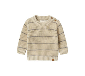 Lil' Atelier Emlen LS Knit Stripe - Turtledove Lil' Atelier Emlen LS Knit Stripe - Turtledove