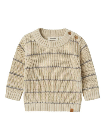 Lil' Atelier Emlen LS Knit Stripe - Turtledove Lil' Atelier Emlen LS Knit Stripe - Turtledove