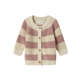 Lil' Atelier Emlen Knit Card Stripe - Turtledove Misty Rose Lil' Atelier Emlen Knit Card Stripe - Turtledove Misty Rose