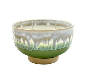 Wax Design Kaars Ceramic Boho 7x12cm Verde - Green Bamboo