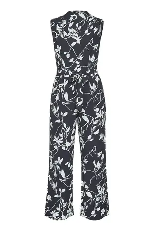 SistersPoint Guto Jumpsuit – Black/Flower