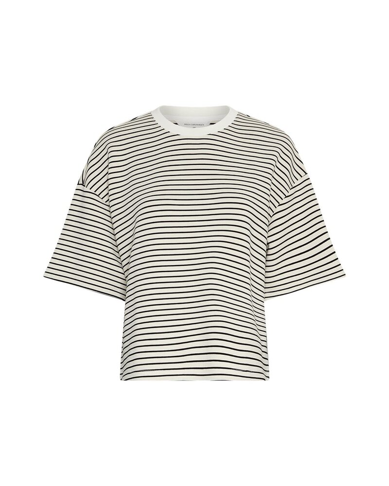 MSCH Nilda Ima Q SS Sweatshirt STP - Oatmeal Black