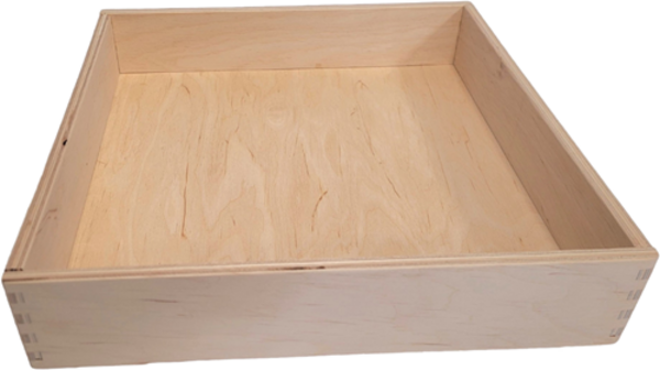 Houten speelbak - 25x25x5 cm