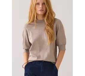 Summum Woman Short sleeve sweater soft viscose polyamide knit – Funghi