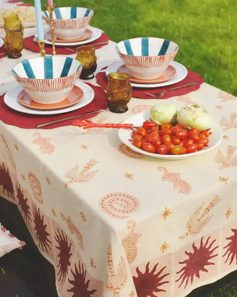 Casa Juna Tafelkleed Pink Wildlife Casa Juna Tafelkleed Pink Wildlife