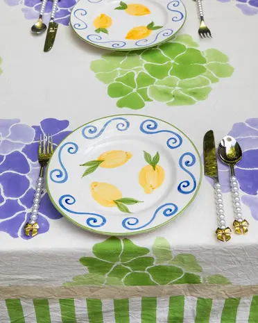 Casa Juna Tafelkleed Green Lilac Bloom Casa Juna Tafelkleed Green Lilac Bloom