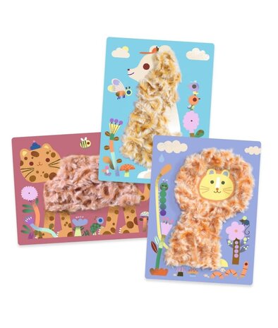 Djeco Wol & klittenband - Geef ons een warme vacht! Djeco Wol & klittenband - Geef ons een warme vacht!