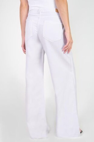 Le Temps des Cerises Jeans tencel wide leg Victoria high waist - White