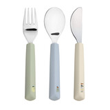 Lassig Cutlery with Silicone Handle 3 pcs - Happy  Fruits Lemon