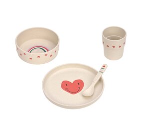 Lässig Dish Set PP/Cellulose Happy Rascals Heart lavender Lässig Dish Set PP/Cellulose Happy Rascals Heart lavender