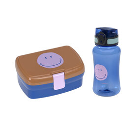 Lässig Lunch Set Little Gang Smile - Caramel/Blue Lässig Lunch Set Little Gang Smile - Caramel/Blue