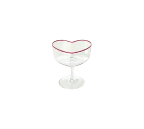 Rice Champagne Coupe Glass in Heart Shape