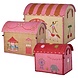 Rice Raffia Toy Baskets with Pink Fun Fair Theme Rice Raffia Toy Baskets with Pink Fun Fair Theme