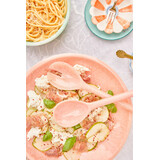Rice Resin Salad Spoon and Fork in Soft Pink