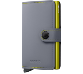 Secrid Miniwallet Matte - Grey & Lime Secrid Miniwallet Matte - Grey & Lime