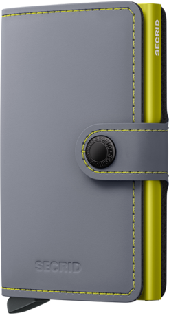 Secrid Miniwallet Matte - Grey & Lime Secrid Miniwallet Matte - Grey & Lime