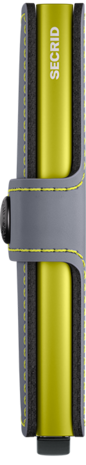 Secrid Miniwallet Matte - Grey & Lime Secrid Miniwallet Matte - Grey & Lime
