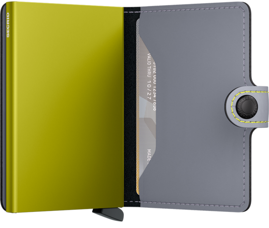Secrid Miniwallet Matte - Grey & Lime Secrid Miniwallet Matte - Grey & Lime
