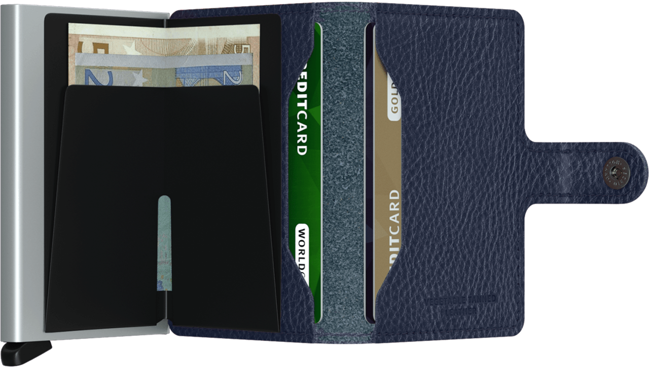 Secrid Miniwallet Veg - Navy Silver Secrid Miniwallet Veg - Navy Silver