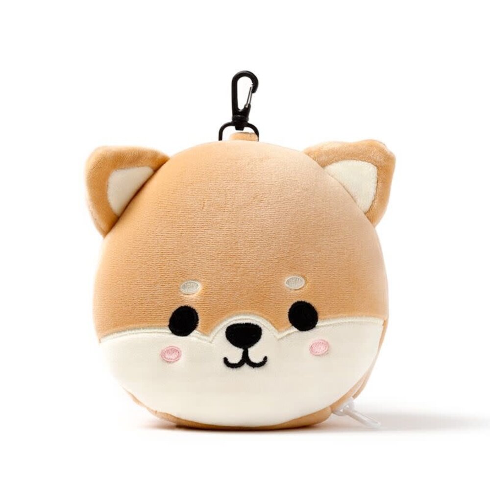 Relaxeazzz Pluche Shiba Inu Rond Reiskussen & Slaapmask