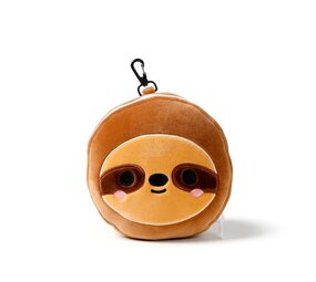 Relaxeazzz Pluche Luiaard Rond Reiskussen & Slaapmasker