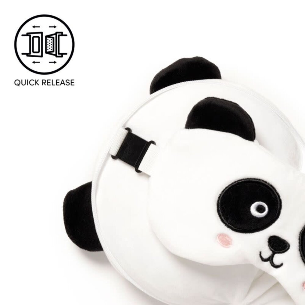 Relaxeazzz Panda Rond Reiskussen & Slaapmasker
