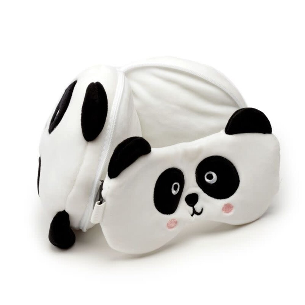 Relaxeazzz Panda Rond Reiskussen & Slaapmasker