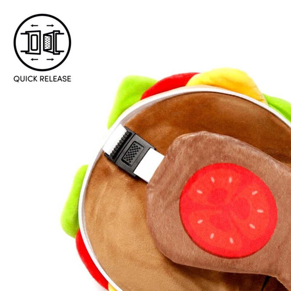 Relaxeazzz Hamburger Rond Pluche Reiskussen & Slaapmasker Relaxeazzz Hamburger Rond Pluche Reiskussen & Slaapmasker