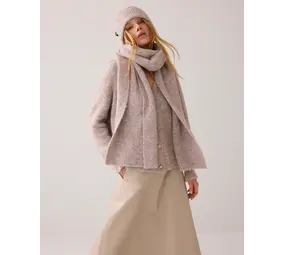 Summum Woman Scarf cozy melange knit – Funghi