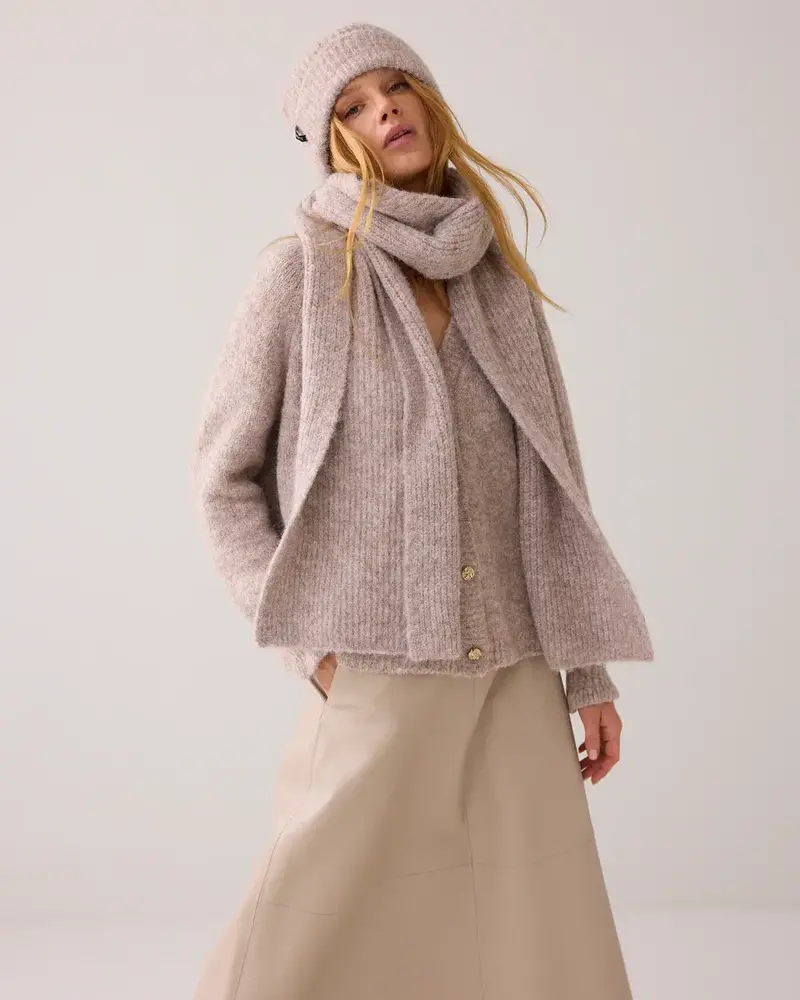 Summum Woman Beanie cozy melange knit – Funghi Summum Woman Beanie cozy melange knit – Funghi