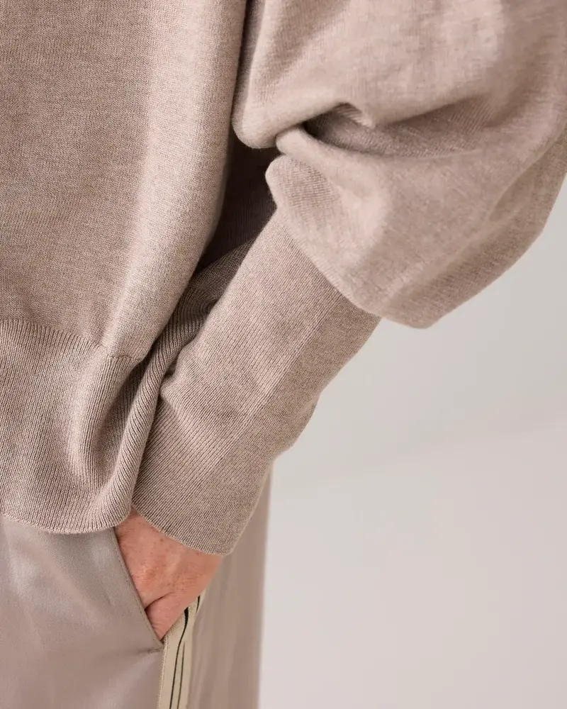 Summum Woman Kimono shaped cardigan soft viscose polyamide knit – Funghi