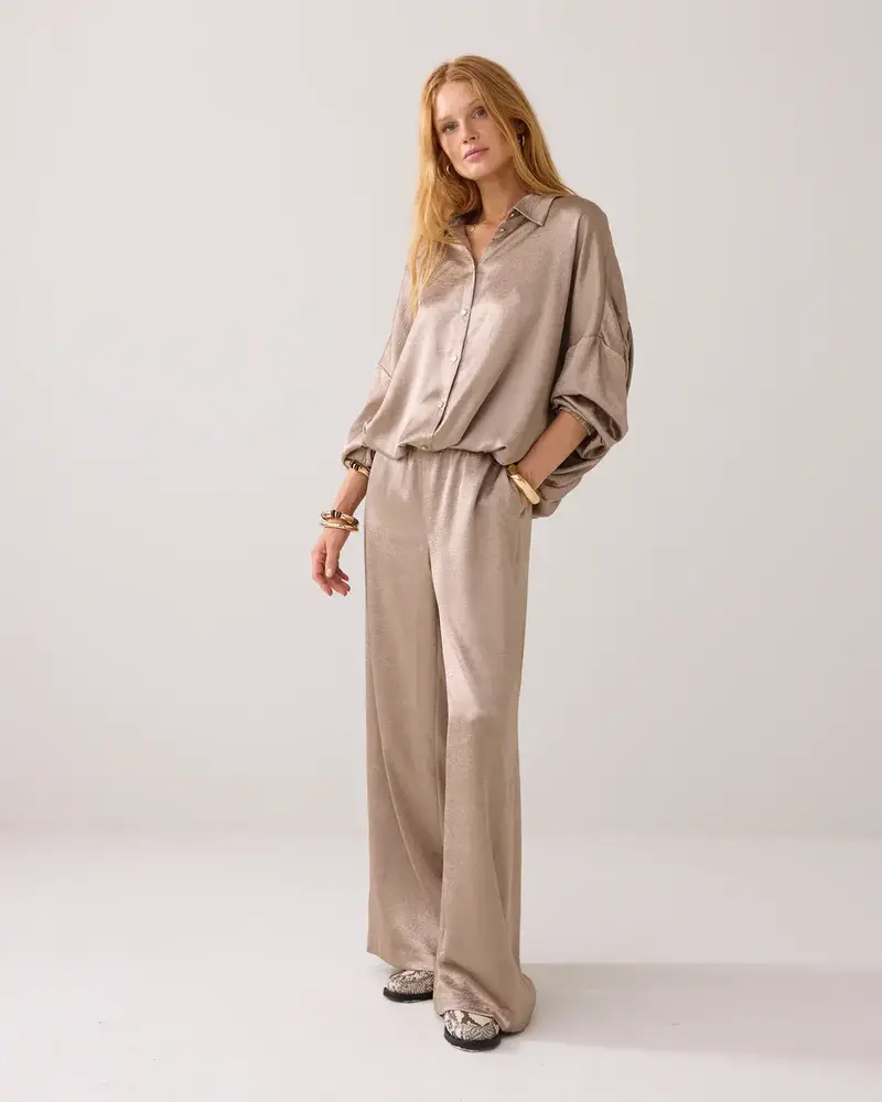 Summum Woman Blouse Crinkle satin – Funghi Summum Woman Blouse Crinkle satin – Funghi