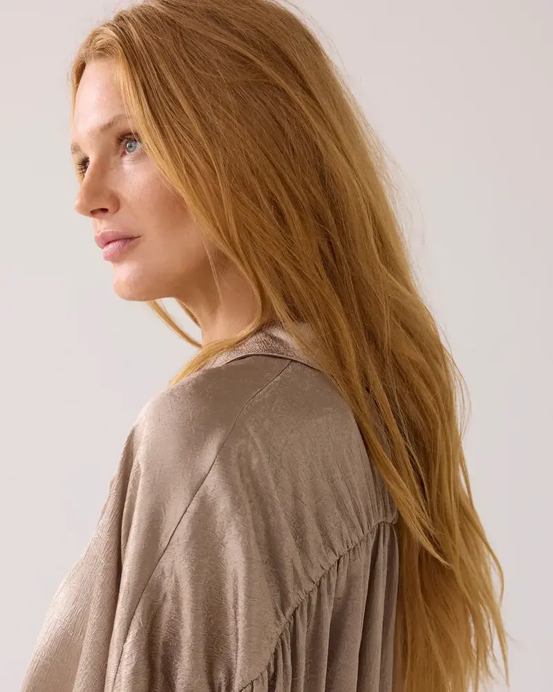 Summum Woman Blouse Crinkle satin – Funghi Summum Woman Blouse Crinkle satin – Funghi