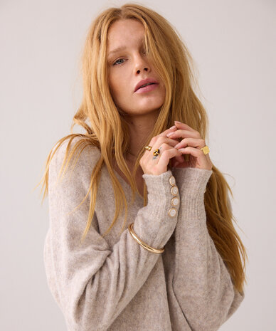 Summum Woman Oversized sweater wool elastane blend knit – Ash Summum Woman Oversized sweater wool elastane blend knit – Ash