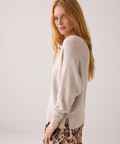 Summum Woman Oversized sweater wool elastane blend knit – Ash Summum Woman Oversized sweater wool elastane blend knit – Ash