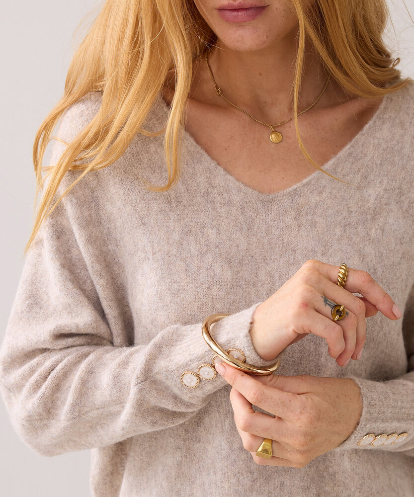 Summum Woman Oversized sweater wool elastane blend knit – Ash Summum Woman Oversized sweater wool elastane blend knit – Ash