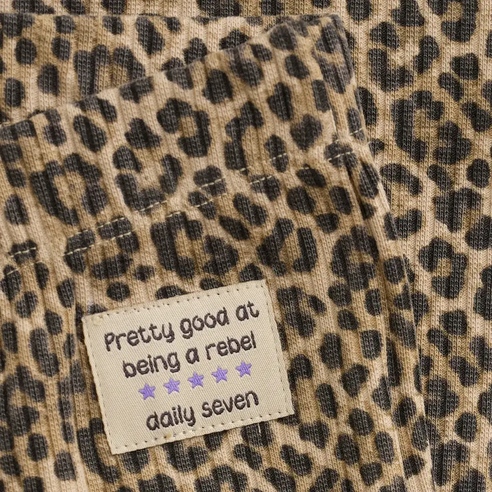 Daily7 Animal Flared Pants – Latte Sand